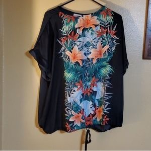 Women's Liz Claiborne "Tropical" Top Plus Size 1X